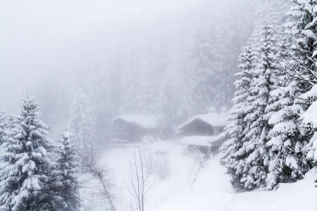 Winter landscape in Switzerland