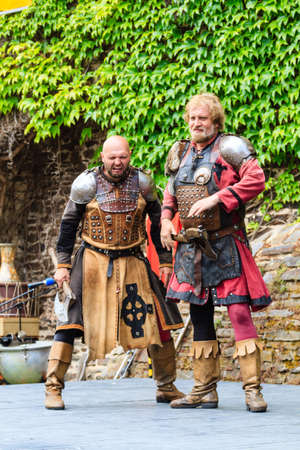 Medieval festival at Cochem Castle in Germany, August 2014のeditorial素材