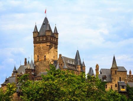 Cochem Castle on the River Moselle, Germanyのeditorial素材