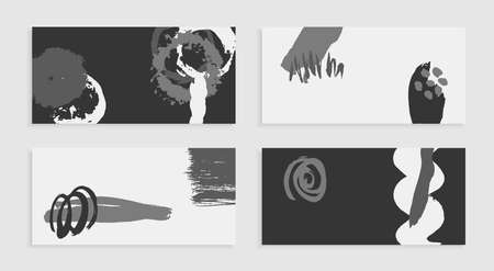 Black and white business cardsのイラスト素材