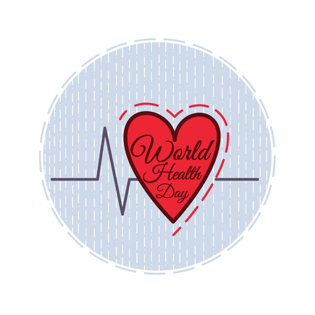 Color flat illustration dedicated to the Health day.のイラスト素材