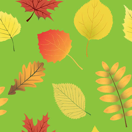 leaves autumn colorful seamlessのイラスト素材