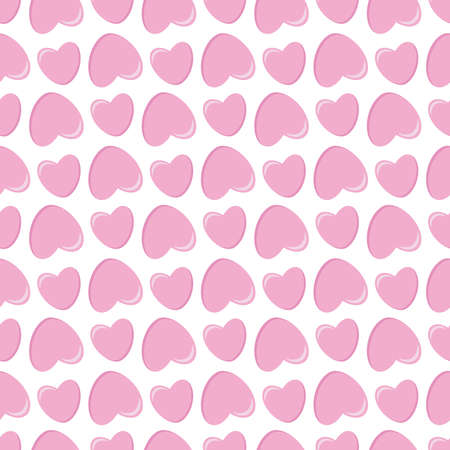 Seamless pattern with pink hearts valentine s day.のイラスト素材