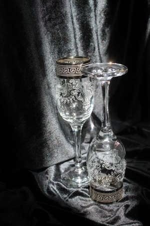 Crystal wine glass