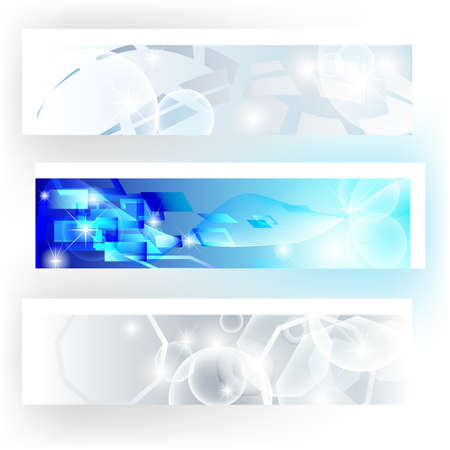 Serious banners in grey and blue colors useful for business websiteのイラスト素材