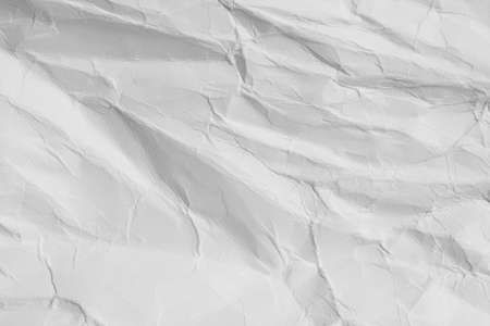 Background And Texture Of Crumpled White Paper Sheet.の写真素材