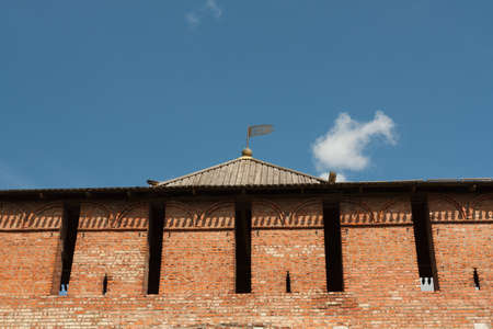 View Of Marinkin Tower Of Kremlin In Kolomna, Moscow Region Close Up.の写真素材