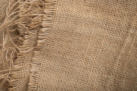 Sackcloth. Rough Cloth Sackcloth Background Brown Color For Design. Close Up.