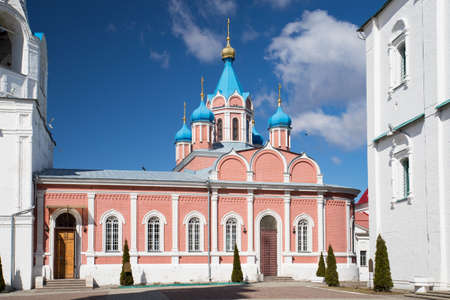 Kolomna, Russia. Church Of Theotokos Of Tikhvin On Cathedral Square In Sunny Day Under Blue Sky On Spring.の写真素材