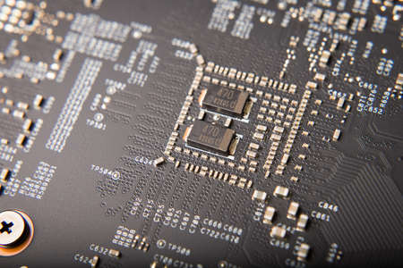 Close Up Of Detail Of Modern Computer Video Card.