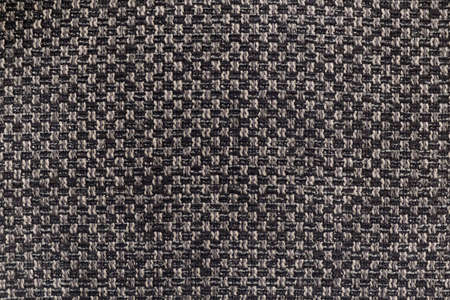 Gray texture of natural fabric. Checkered thread pattern. Background, Texture.