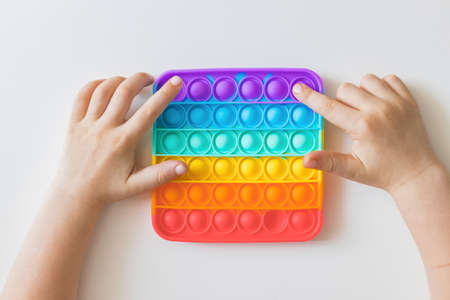 Trendy silicone toy anti stress toy, simple dimple. Kids toysの写真素材