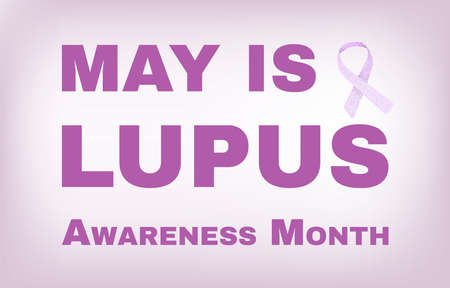 World Lupus day. Banner template with purple ribbon. Vector illustration.のイラスト素材