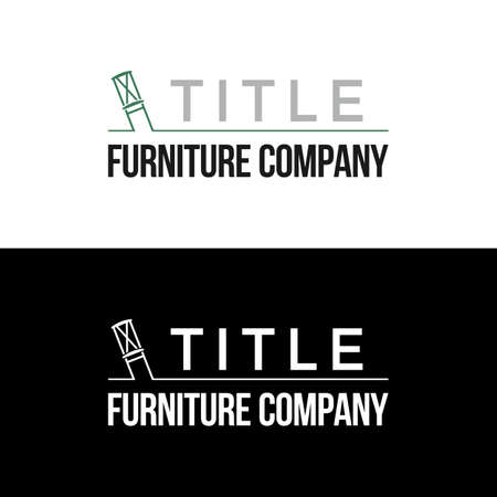 logo in a minimalist style for a company selling or manufacturing furnitureのイラスト素材