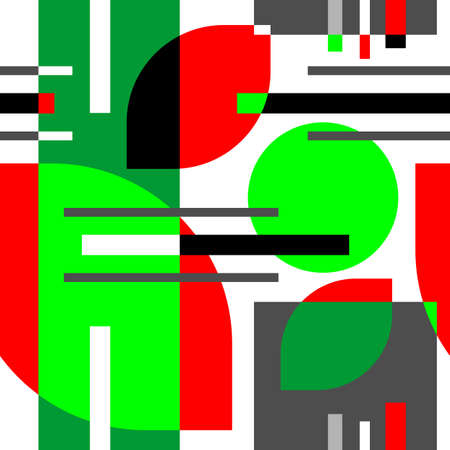 ABSTRACT BACKGROUND WITH MULTICOLORED GEOMETRIC ELEMENTS IN VECTORのイラスト素材