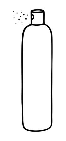 SPRAY CAN OF HAIRSPRAY ON A WHITE BACKGROUND IN VECTORのイラスト素材