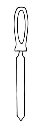 DRAWING OF A FILE ON A WHITE BACKGROUND IN A VECTORのイラスト素材