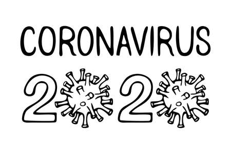 Banner on the theme of the ncov Coronavirus 2019のイラスト素材