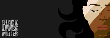 MULTI-COLORED PORTRAIT OF A GIRL ON A GRAY HORIZONTAL BACKGROUND IN A VECTORのイラスト素材