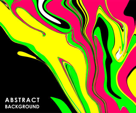 ABSTRACT BANNER WITH MULTICOLORED PAINT SPLASHES ON A PURPLE BACKGROUND IN VECTORのイラスト素材