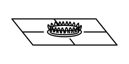 SKEWERS FOR CANAPES ON A WHITE BACKGROUNDのイラスト素材