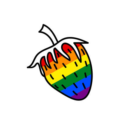 LGBT FLAG ON A WHITE BACKGROUND IN VECTORのイラスト素材