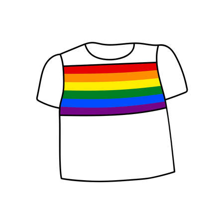 LGBT FLAG ON A WHITE BACKGROUND IN VECTORのイラスト素材