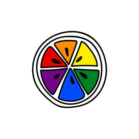 LGBT FLAG ON A WHITE BACKGROUND IN VECTORのイラスト素材