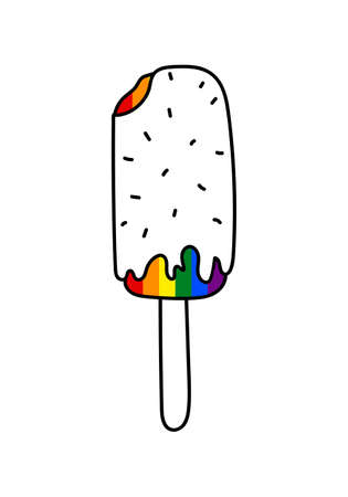 TWO HEARTS WITH A MULTI-COLORED ELEMENT ON A WHITE BACKGROUND IN A VECTORのイラスト素材