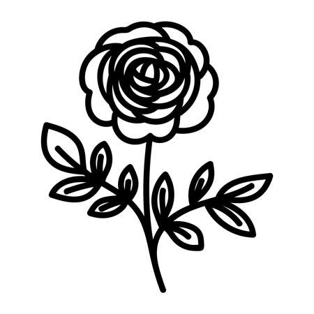 BEAUTIFUL FLOWER ON A WHITE BACKGROUND IN VECTORのイラスト素材