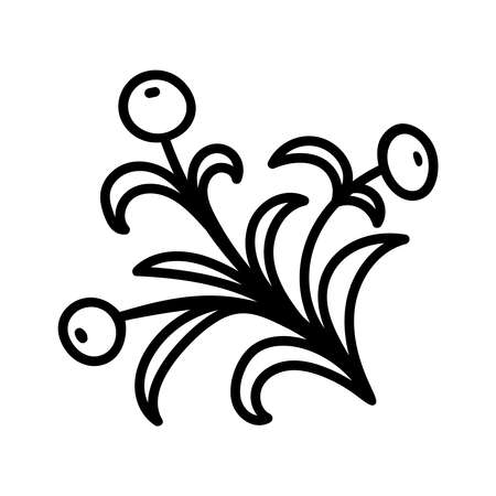 BEAUTIFUL FLOWER ON A WHITE BACKGROUND IN VECTORのイラスト素材