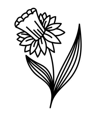 BEAUTIFUL FLOWER ON A WHITE BACKGROUND IN VECTORのイラスト素材