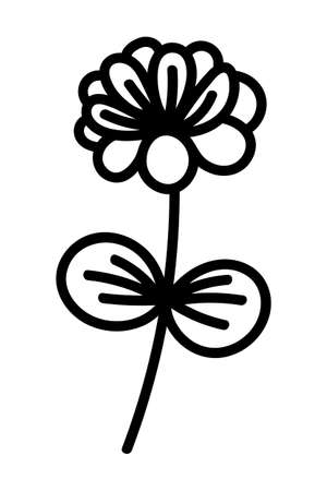 BEAUTIFUL FLOWER ON A WHITE BACKGROUND IN VECTORのイラスト素材