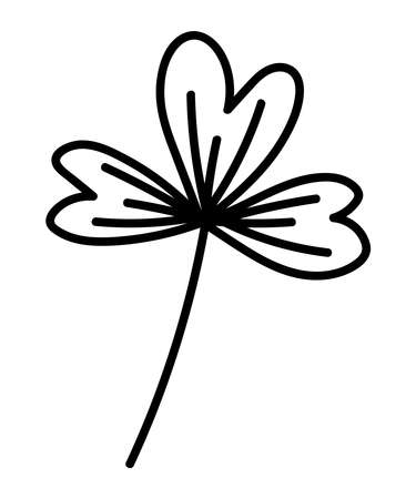 STYLIZED LEAF ON A WHITE BACKGROUND IN VECTORのイラスト素材