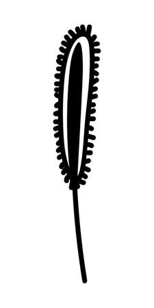 STYLIZED LEAF ON A WHITE BACKGROUND IN VECTORのイラスト素材