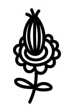 STYLIZED LEAF ON A WHITE BACKGROUND IN VECTORのイラスト素材