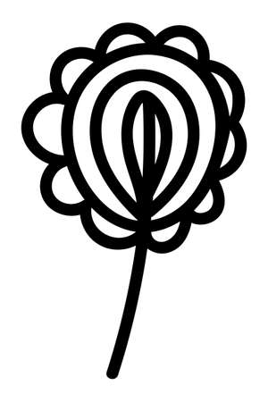 STYLIZED LEAF ON A WHITE BACKGROUND IN VECTORのイラスト素材