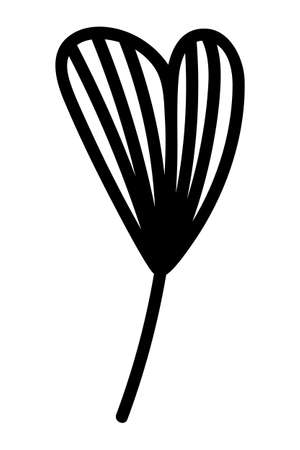 STYLIZED LEAF ON A WHITE BACKGROUND IN VECTORのイラスト素材