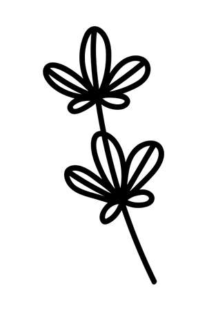 STYLIZED LEAF ON A WHITE BACKGROUND IN VECTORのイラスト素材