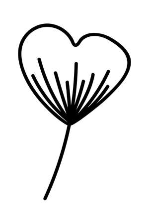 BEAUTIFUL FLOWER ON A WHITE BACKGROUND IN VECTORのイラスト素材