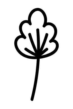 STYLIZED LEAF ON A WHITE BACKGROUND IN VECTORのイラスト素材