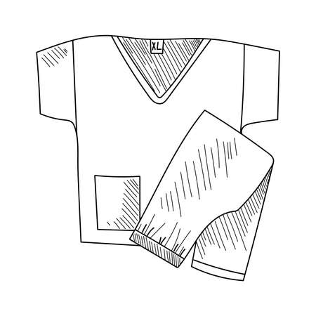 MEDICAL SUIT ON A WHITE BACKGROUND IN VECTORのイラスト素材