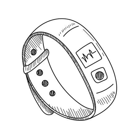 HEALTH CLOCK ON A WHITE BACKGROUND IN VECTORのイラスト素材