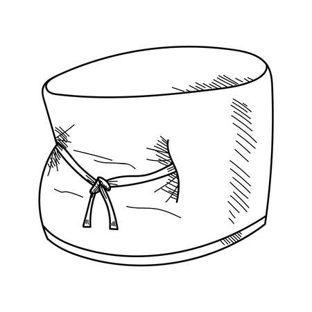 PLATE WITH ROUND TABLETS ON A WHITE BACKGROUND IN VECTORのイラスト素材