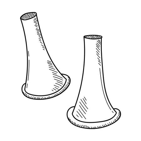 EAR FUNNELS FOR OTOSCOPE ON A WHITE BACKGROUND IN VECTORのイラスト素材