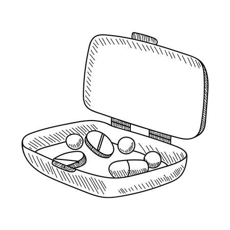 TABLET BOX ON A WHITE BACKGROUND IN VECTORのイラスト素材