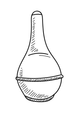 RUBBER ENEMA ON A WHITE BACKGROUND IN VECTORのイラスト素材