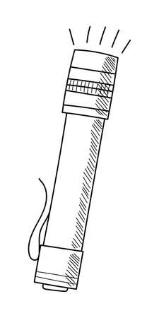 FLASHLIGHT FOR CHECKING REFLEXES ON A WHITE BACKGROUND IN A VECTORのイラスト素材