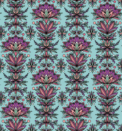 BLUE PATTERN WITH FAIRYTALE PURPLE COLORS IN THE VECTORのイラスト素材