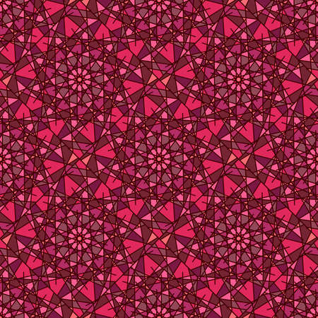 PINK SEAMLESS BACKGROUND WITH KALEIDOSCOPE PATTERNの写真素材